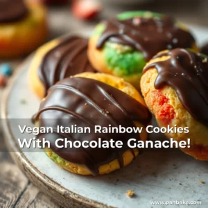 Read more about the article Vegan Italian Rainbow Cookies With Chocolate Ganache!