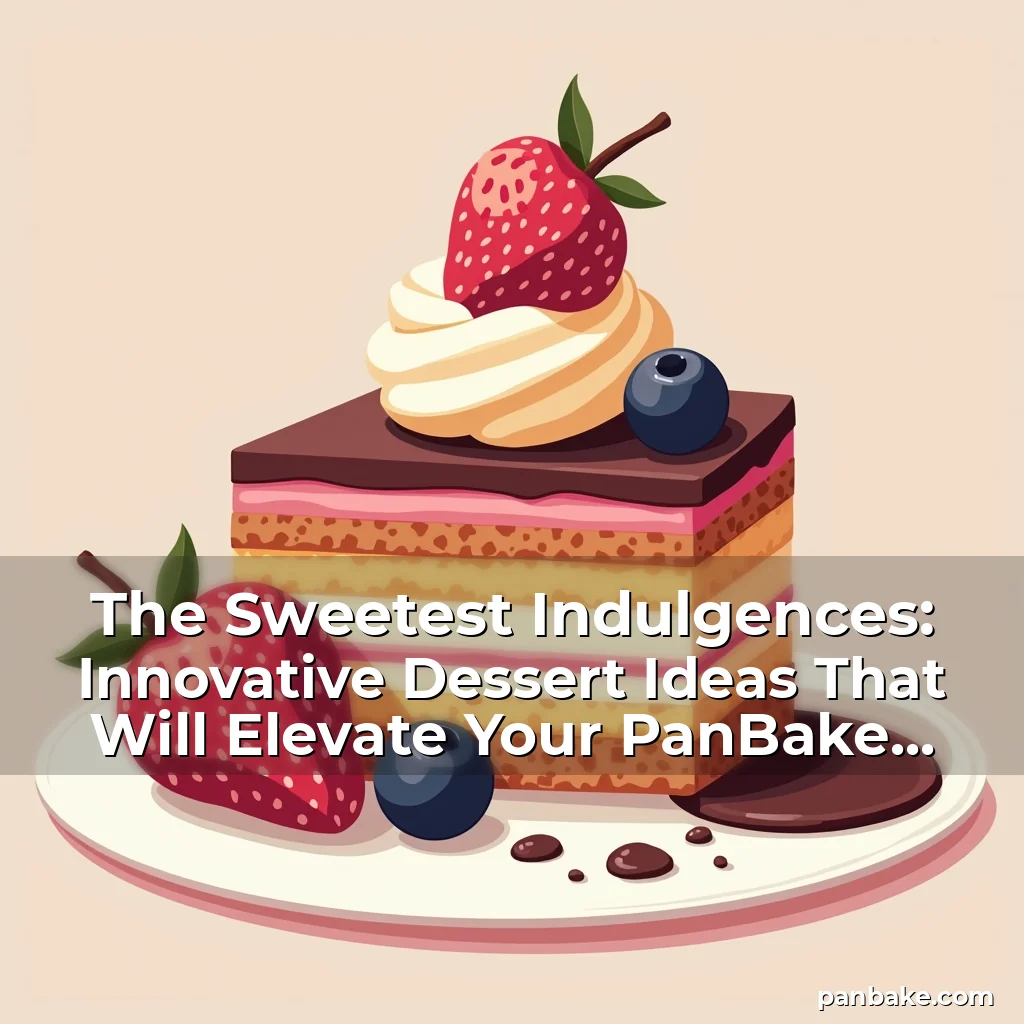 Read more about the article The Sweetest Indulgences: Innovative Dessert Ideas That Will Elevate Your PanBake Experience
